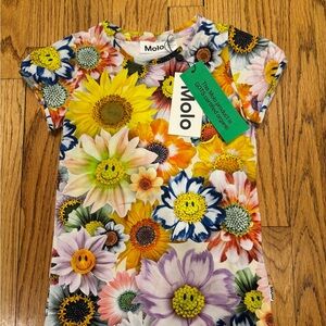 NWT Molo Floral Smiley Face T-Shirt